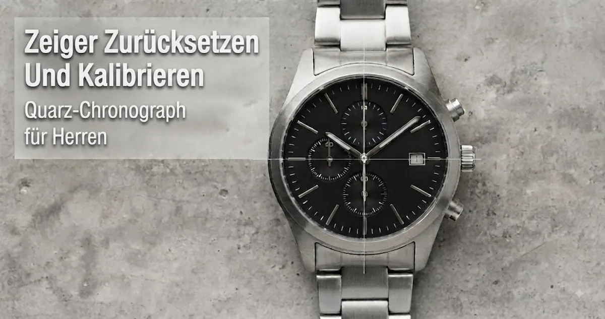 Quarz-Chronograph für Herren mit ausgerichteten Zeigern und Totalisatoren zum Zurücksetzen und Kalibrieren