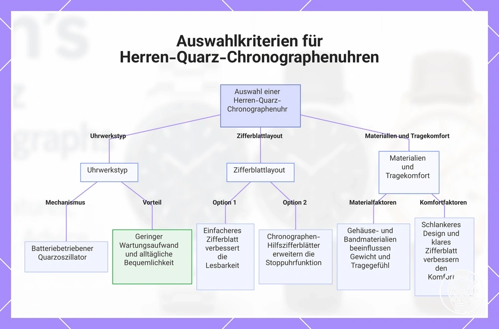 Auswahlkriterien für Herren-Quarz-Chronographenuhren