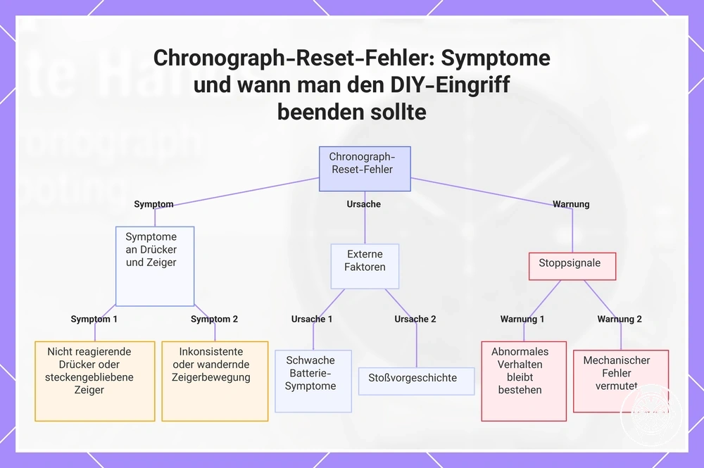 Chronograph-Reset-Fehler: Symptome und wann man den DIY-Eingriff beenden sollte