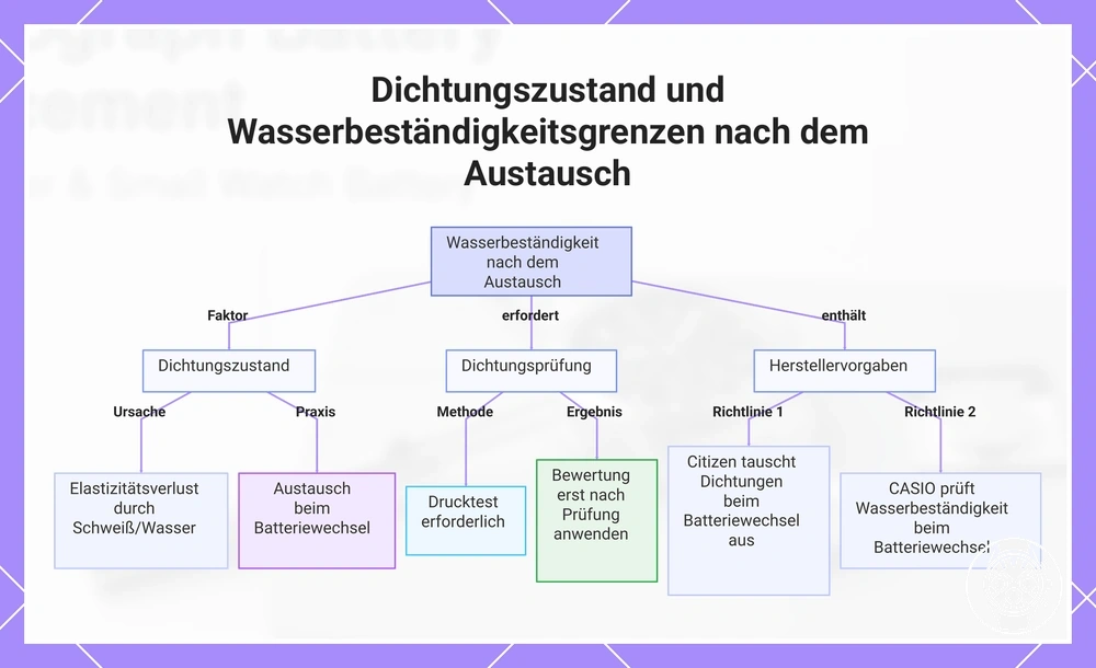 Dichtungszustand und Wasserbeständigkeitsgrenzen nach dem Austausch