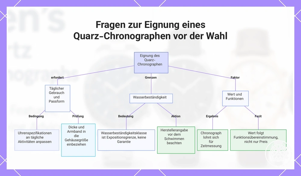 Fragen zur Eignung eines Quarz-Chronographen vor der Wahl