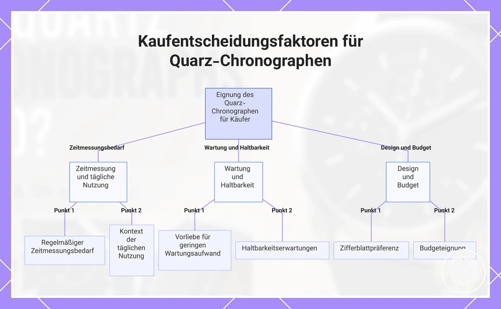 Kaufentscheidungsfaktoren für Quarz-Chronographen