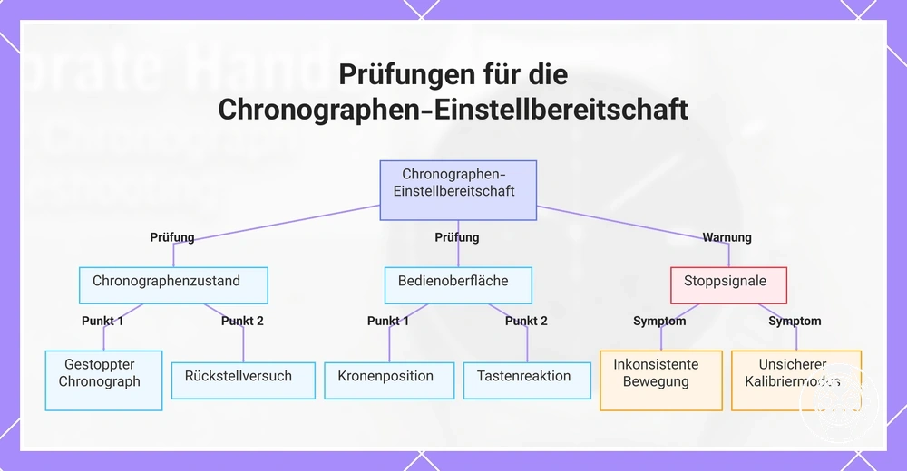 Prüfungen für die Chronographen-Einstellbereitschaft
