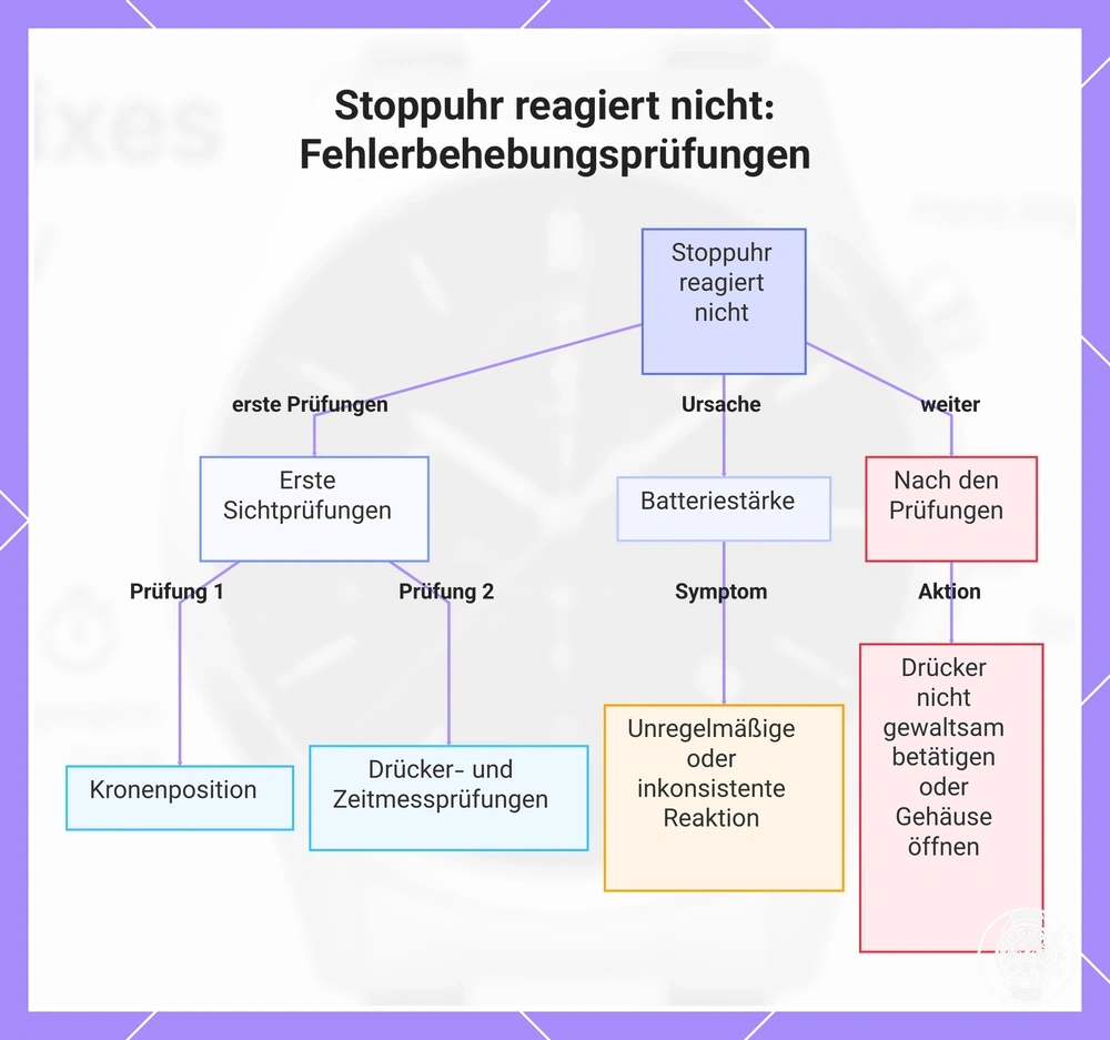Stoppuhr reagiert nicht: Fehlerbehebungsprüfungen