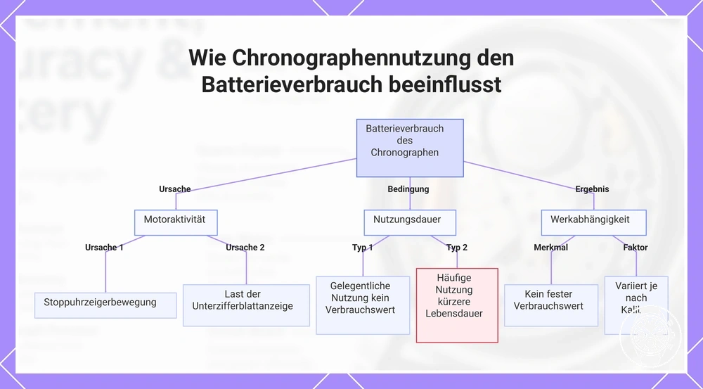 Wie Chronographennutzung den Batterieverbrauch beeinflusst