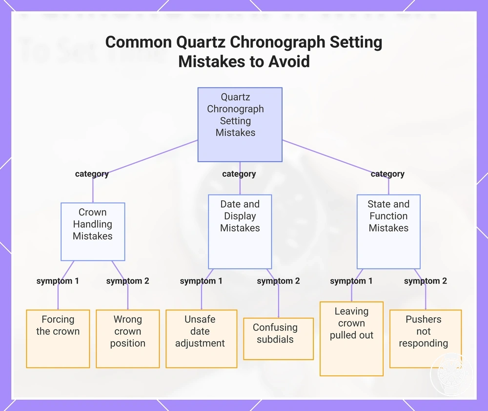 Common Quartz Chronograph Setting Mistakes to Avoid