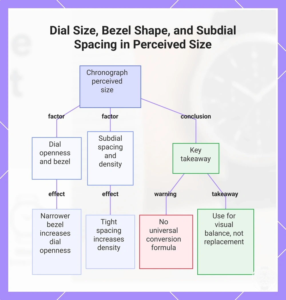 Dial Size, Bezel Shape, and Subdial Spacing in Perceived Size