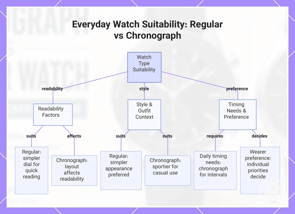 Everyday Watch Suitability: Regular vs Chronograph