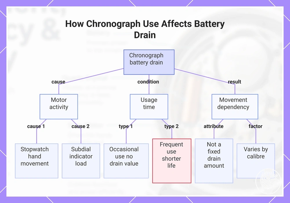 How Chronograph Use Affects Battery Drain