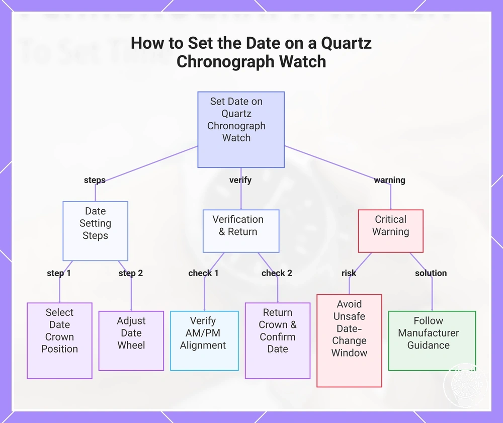 How to Set the Date on a Quartz Chronograph Watch