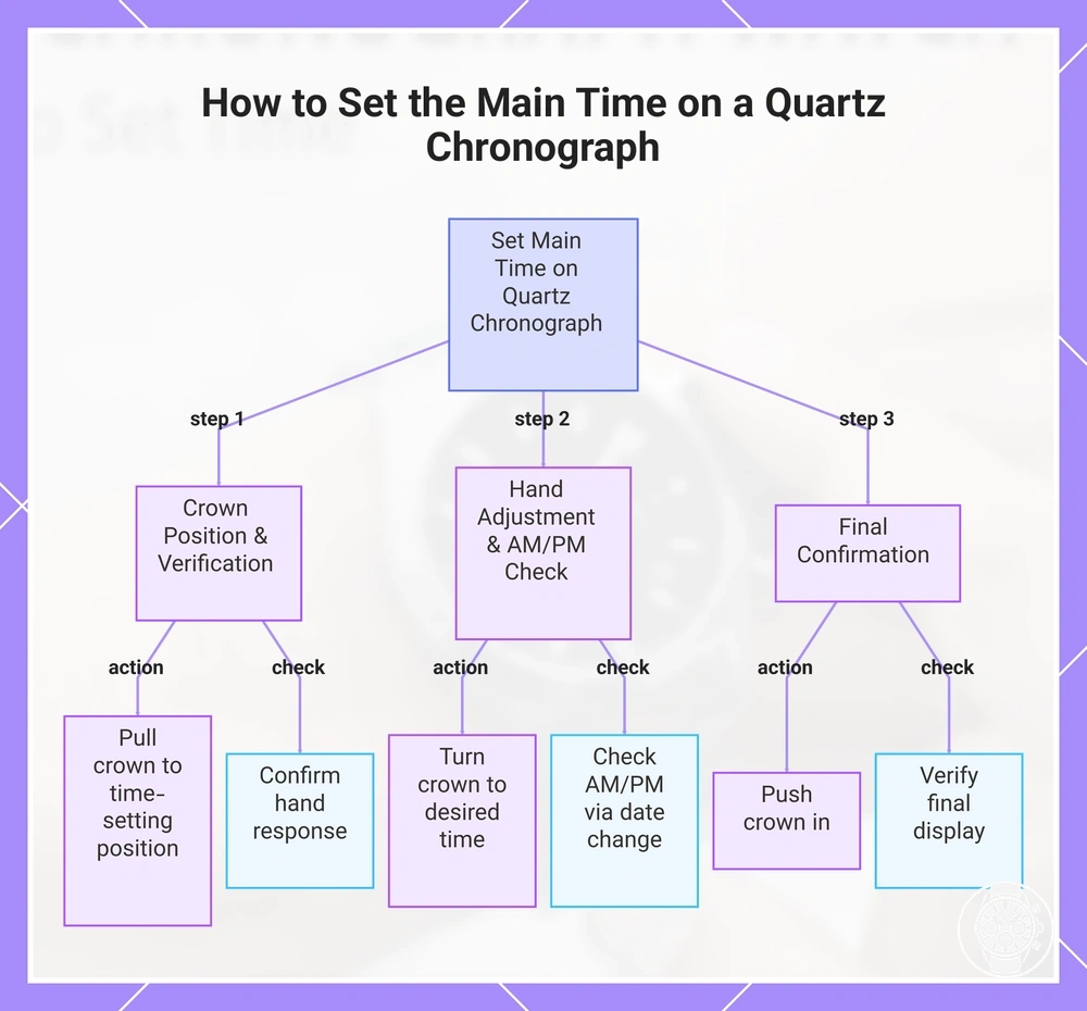 How to Set the Main Time on a Quartz Chronograph