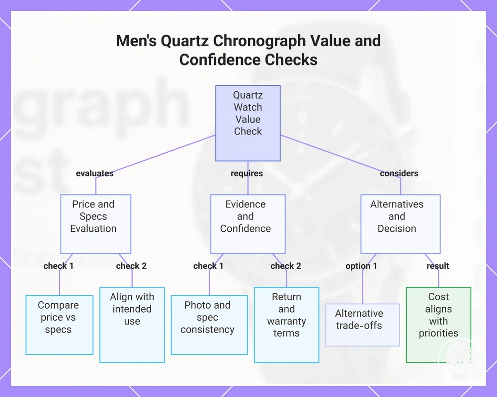 Men's Quartz Chronograph Value and Confidence Checks