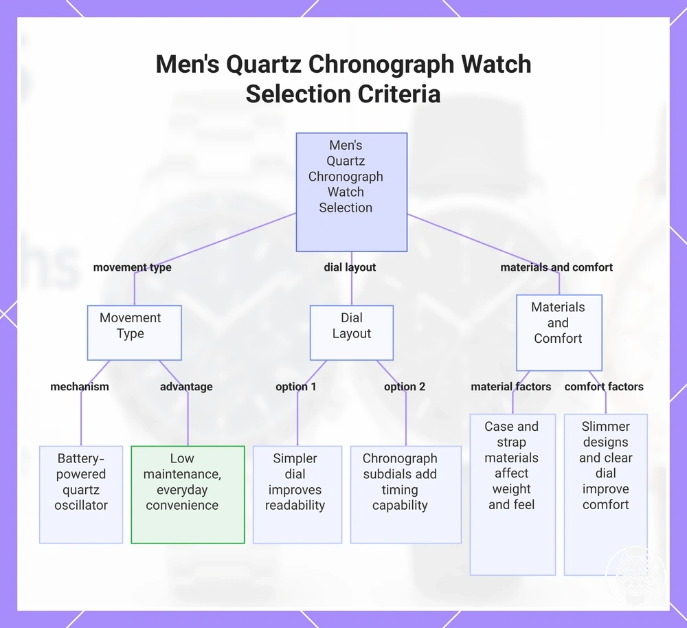 Men's Quartz Chronograph Watch Selection Criteria