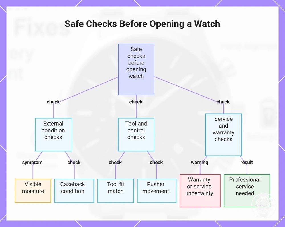 Safe Checks Before Opening a Watch
