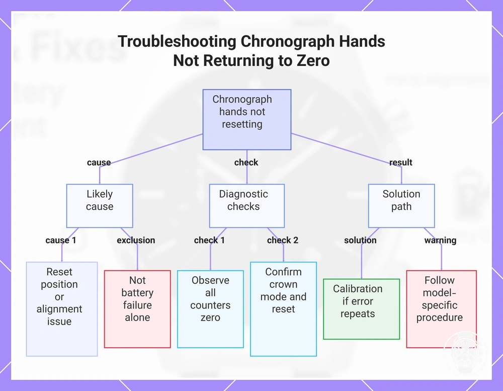 Troubleshooting Chronograph Hands Not Returning to Zero