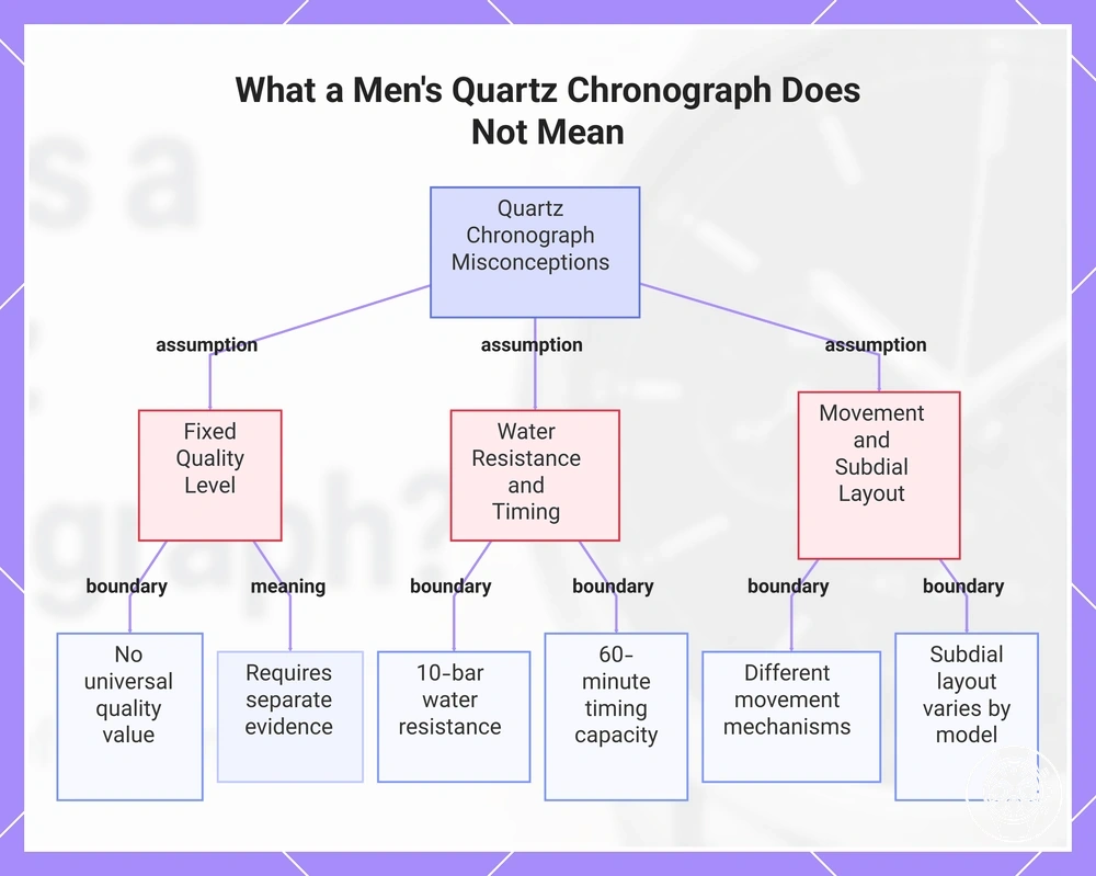 What a Men's Quartz Chronograph Does Not Mean