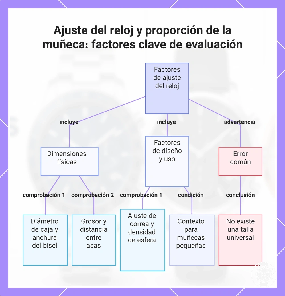 Ajuste del reloj y proporción de la muñeca: factores clave de evaluación