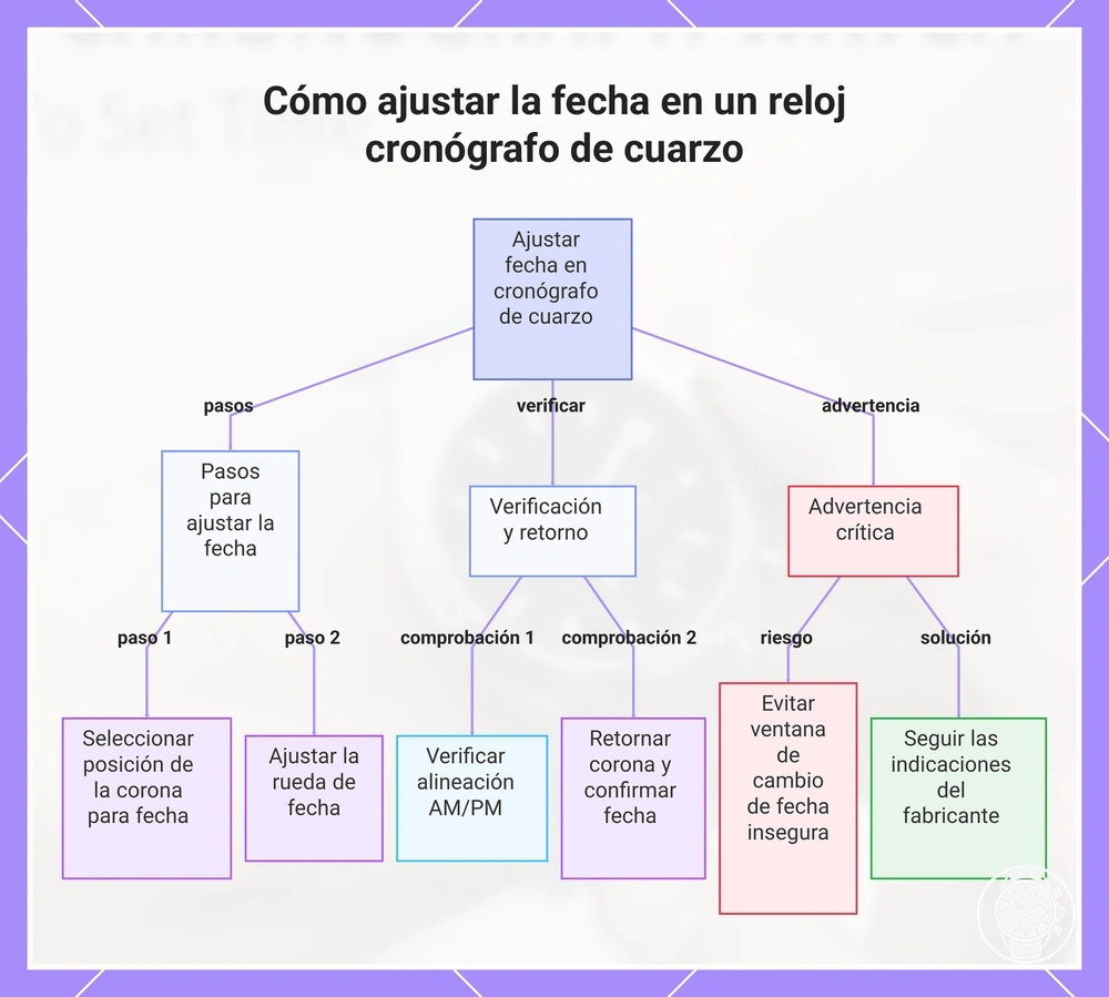 Cómo ajustar la fecha en un reloj cronógrafo de cuarzo
