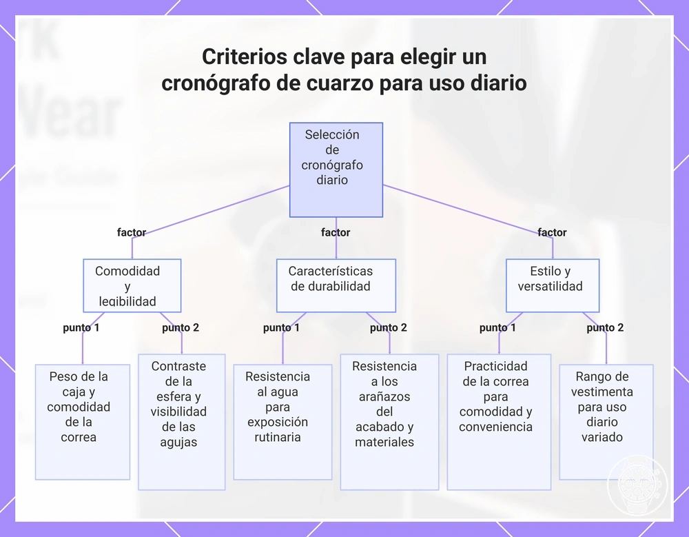 Criterios clave para elegir un cronógrafo de cuarzo para uso diario