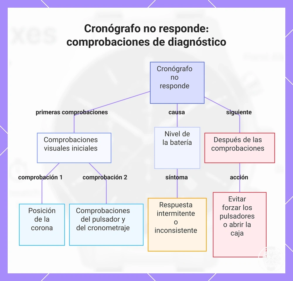 Cronógrafo no responde: comprobaciones de diagnóstico