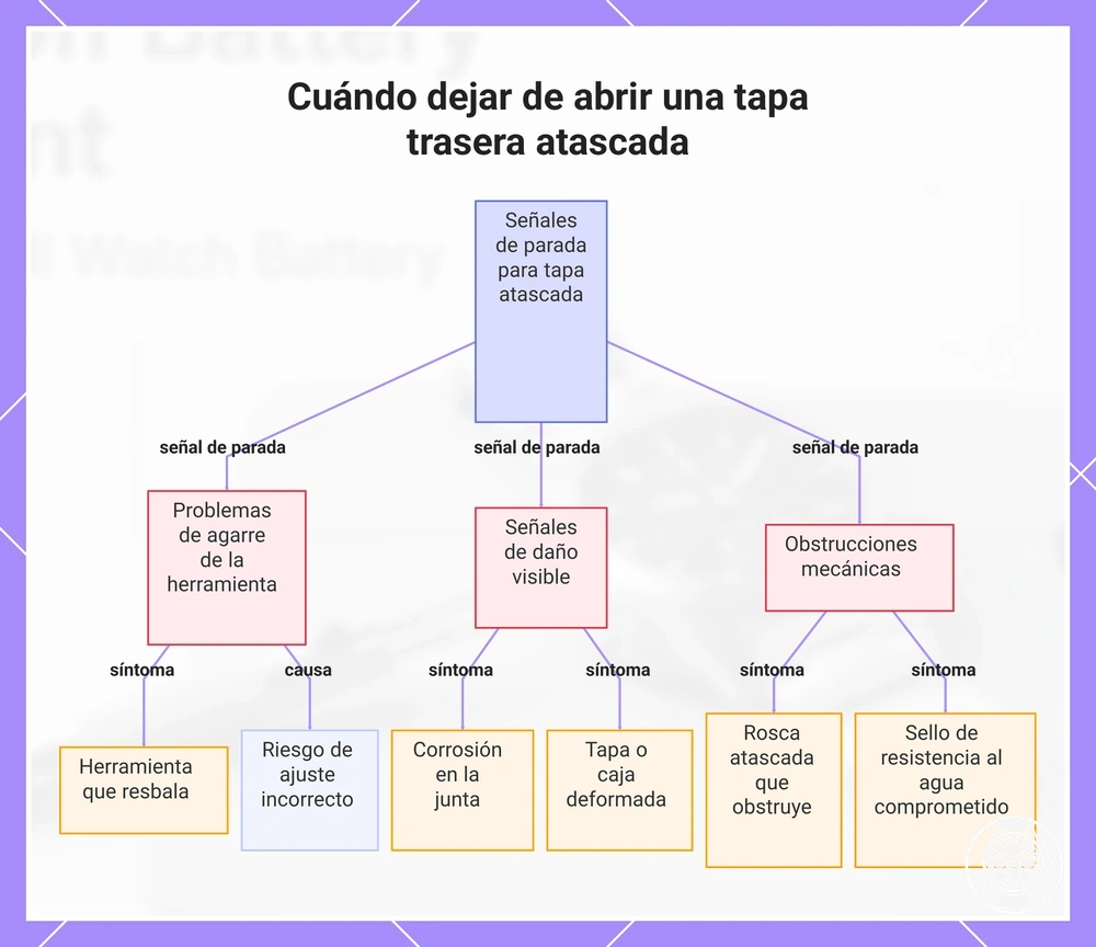 Cuándo dejar de abrir una tapa trasera atascada