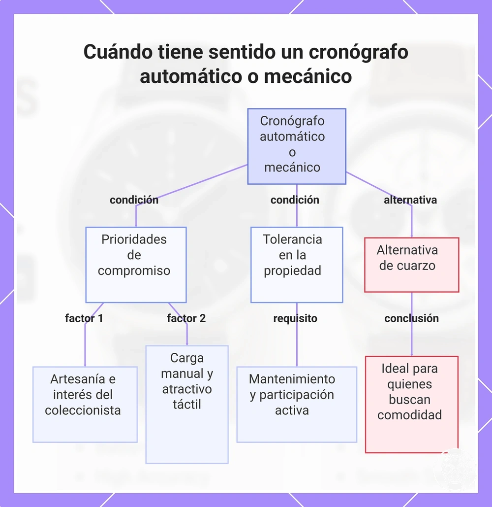 Cuándo tiene sentido un cronógrafo automático o mecánico