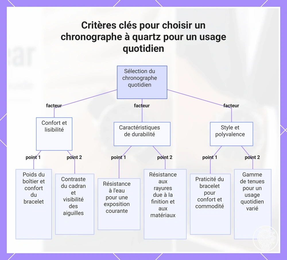 Critères clés pour choisir un chronographe à quartz pour un usage quotidien