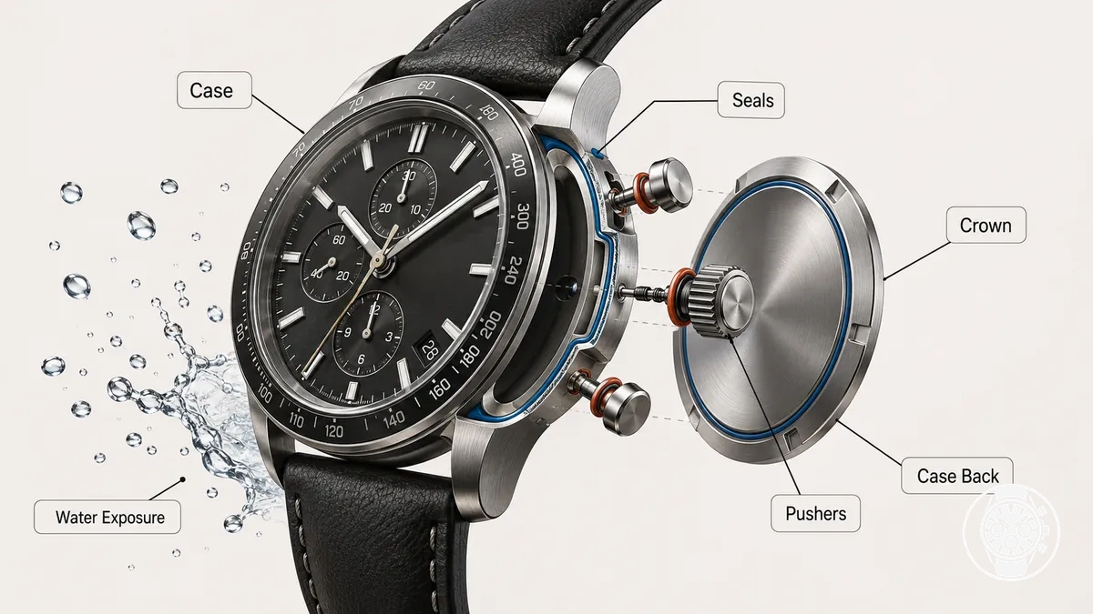Signification etancheite montre chronographe quartz homme