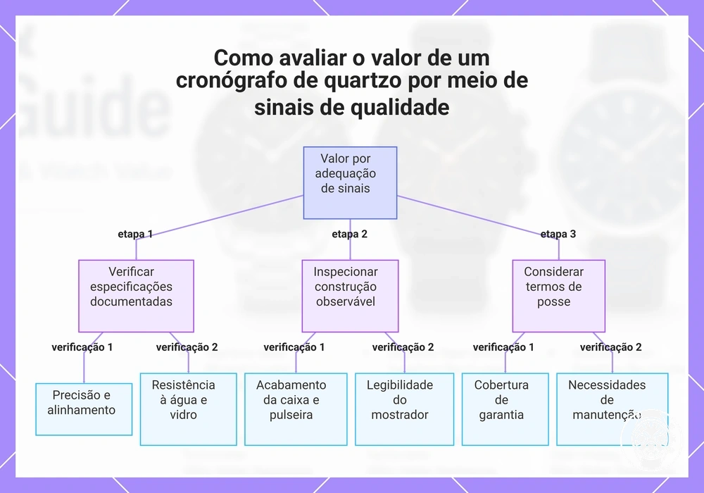 Como avaliar o valor de um cronógrafo de quartzo por meio de sinais de qualidade