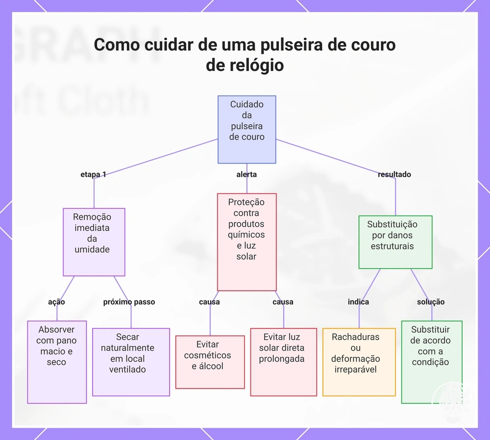 Como cuidar de uma pulseira de couro de relógio
