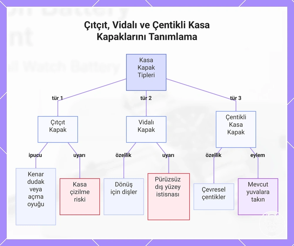Çıtçıt, Vidalı ve Çentikli Kasa Kapaklarını Tanımlama