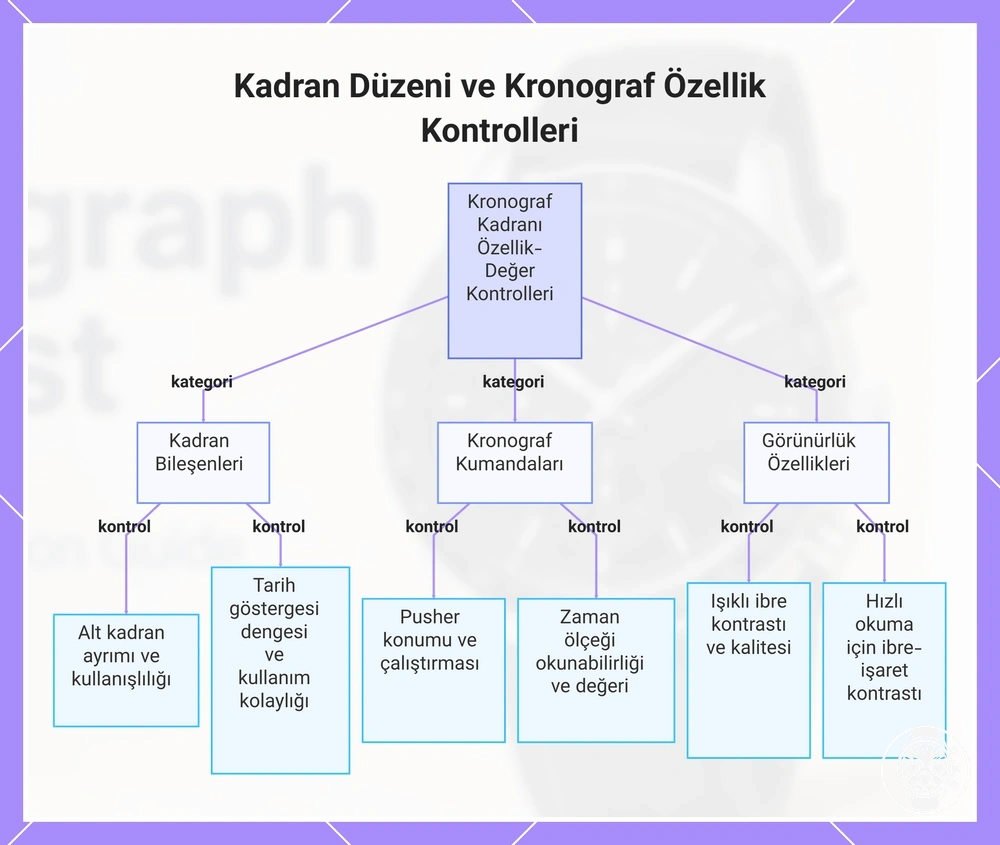 Kadran Düzeni ve Kronograf Özellik Kontrolleri