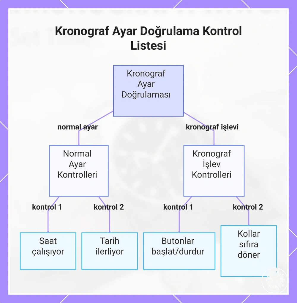 Kronograf Ayar Doğrulama Kontrol Listesi