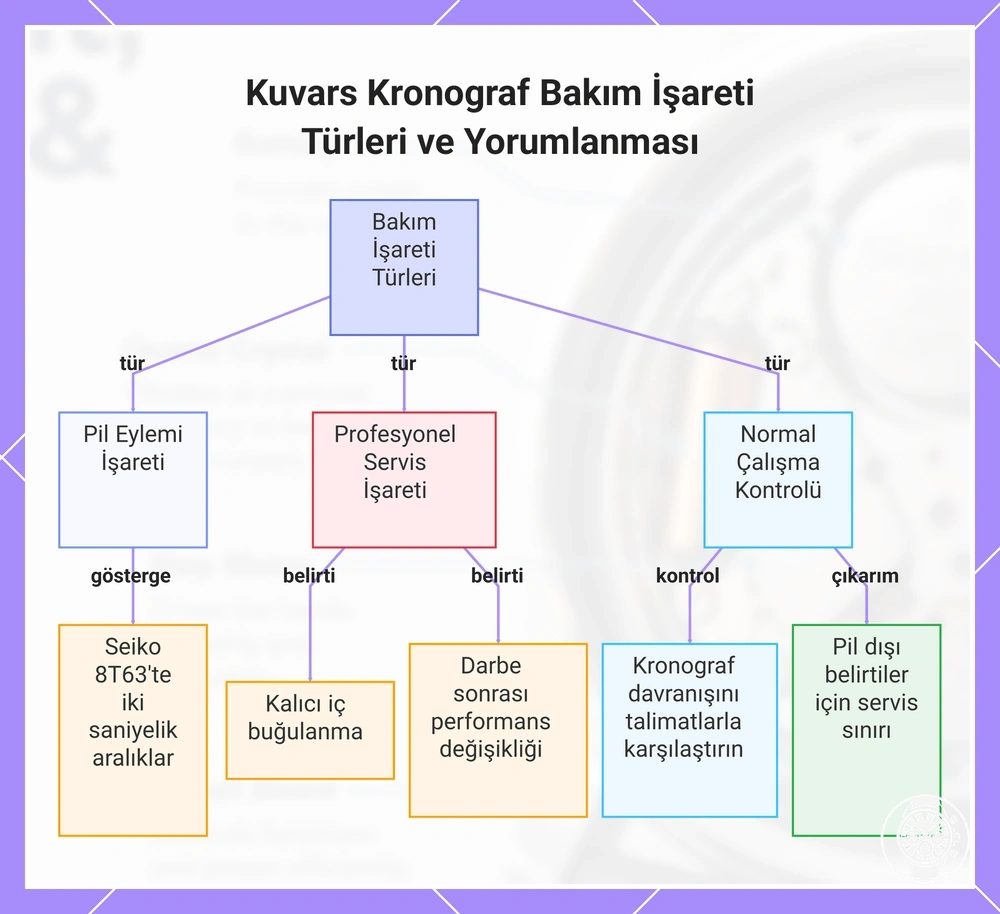 Kuvars Kronograf Bakım İşareti Türleri ve Yorumlanması
