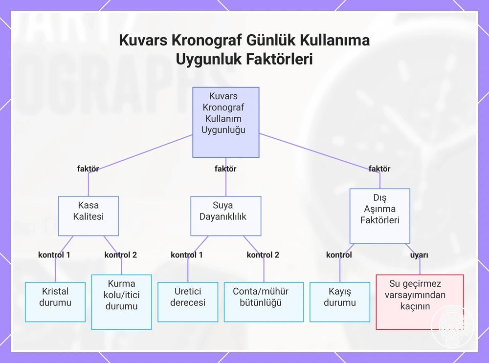 Kuvars Kronograf Günlük Kullanıma Uygunluk Faktörleri