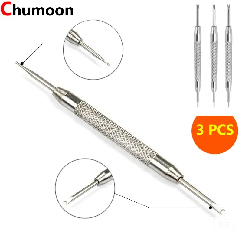 Kit de trois outils pour réparer les bracelets métalliques de montre avec extracteur de barrette ressort