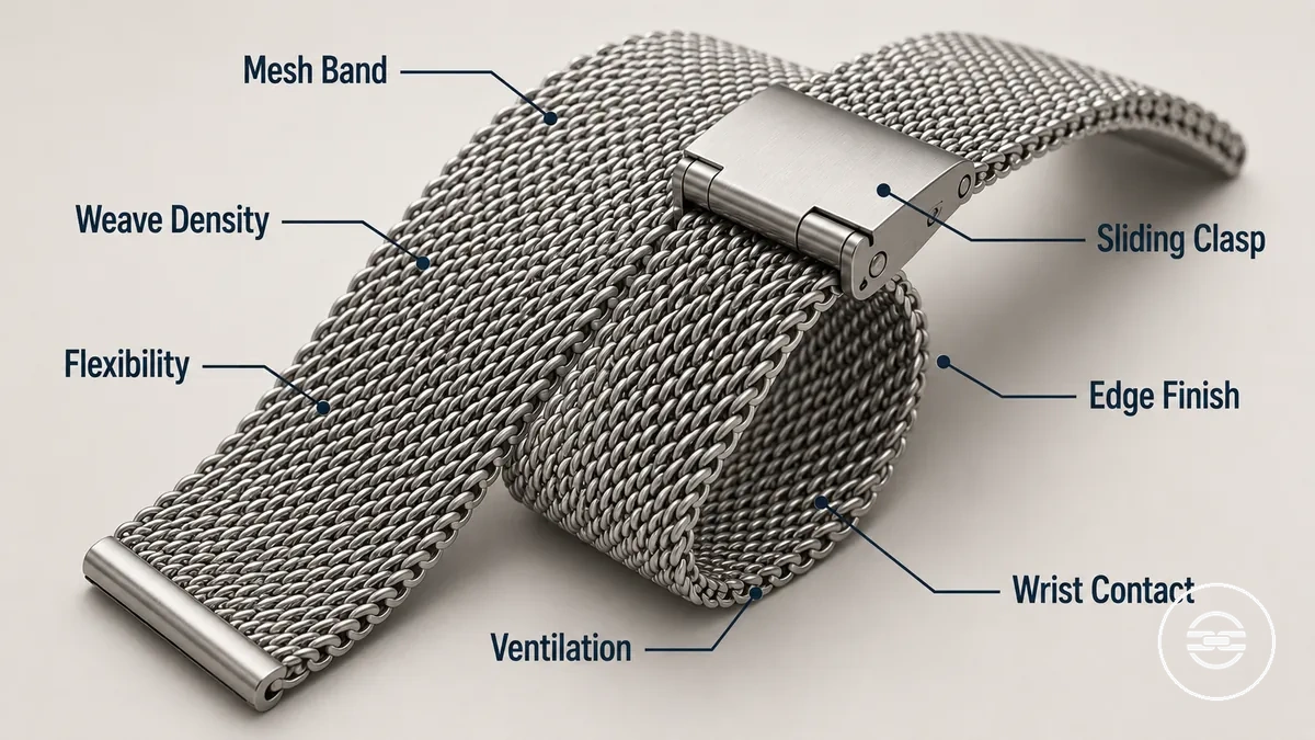 Bracelets mesh flexibilite legerete poignet