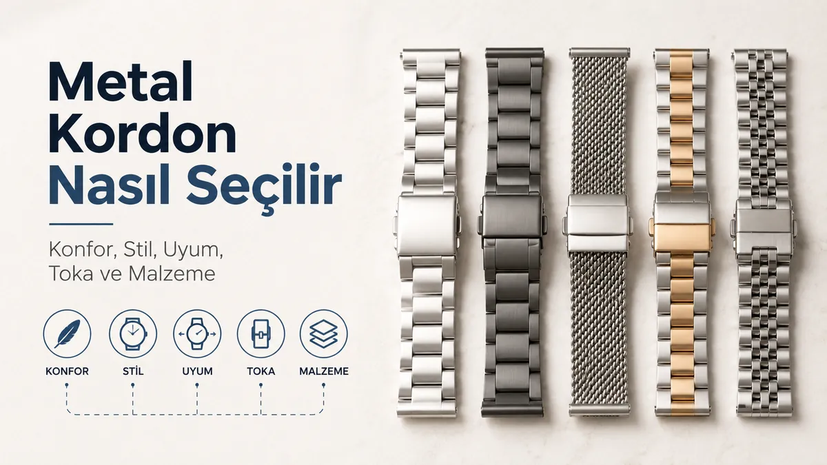 Konfor, stil, uyum, toka ve malzemeye göre metal saat kordonu seçimi